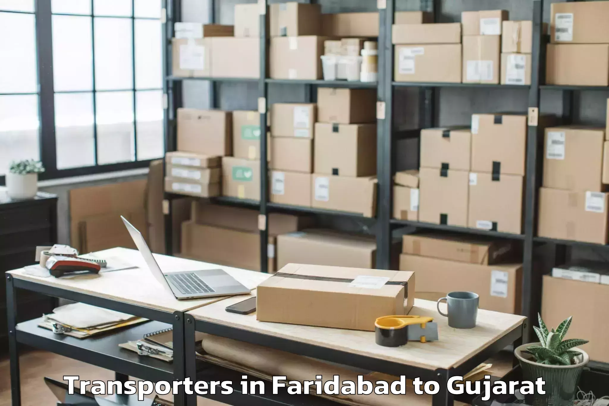 Top Faridabad to Gujarat University Of Transpla Transporters Available